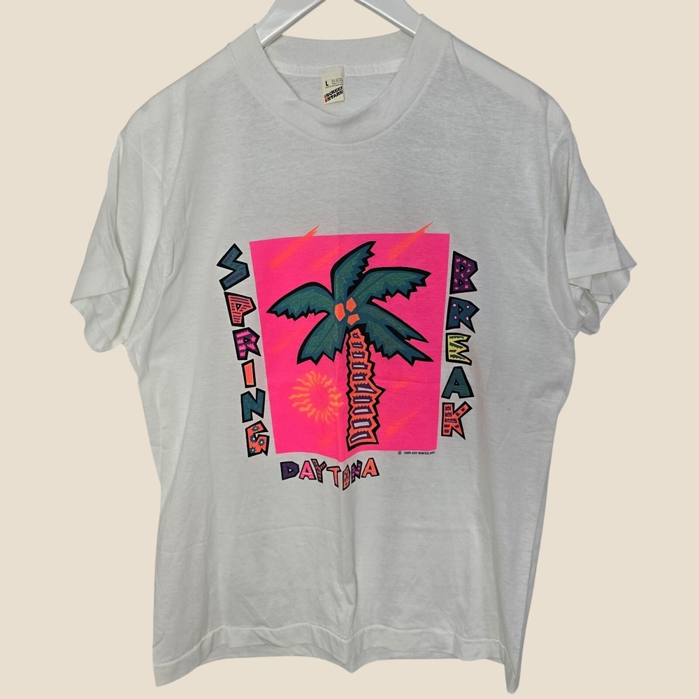 Daytona‎ Beach Florida Spring Break 1989 TShirt Mens Medium 50/50 Single Stitch